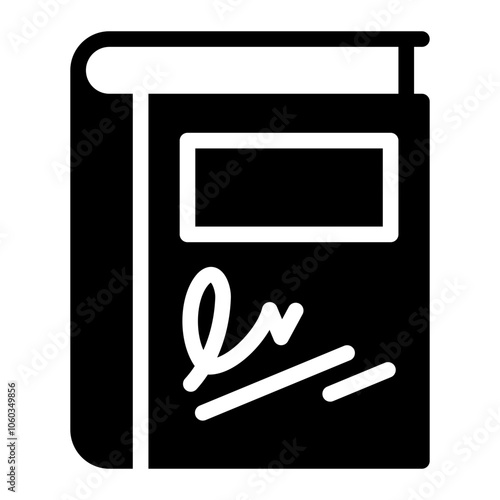 autograph glyph icon