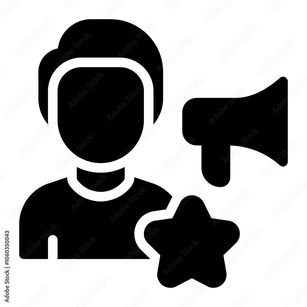 influencer marketing glyph icon influencer marketing glyph icon