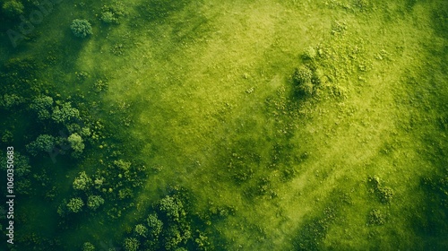 Wallpaper Mural Aerial View of Lush Green Meadow Torontodigital.ca