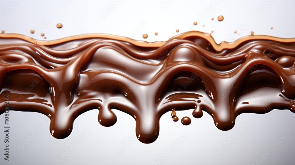 A smooth, flowing chocolate texture with splashes, ideal for culinary or design purposes. A smooth, flowing chocolate texture with splashes, ideal for culinary or design purposes.