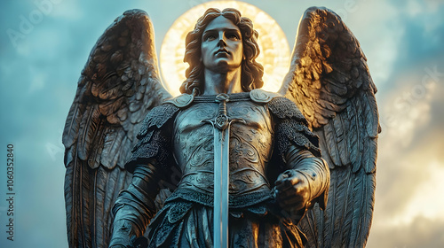 Angel Statue with Wings and...