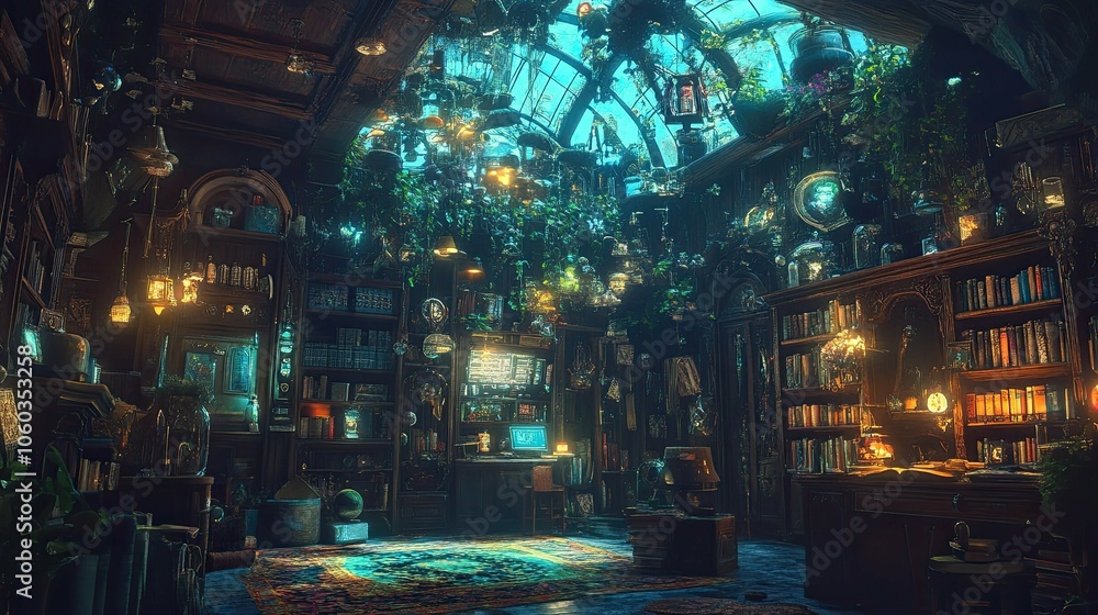 lofi magic fantasy world interior lofi magic fantasy world interior