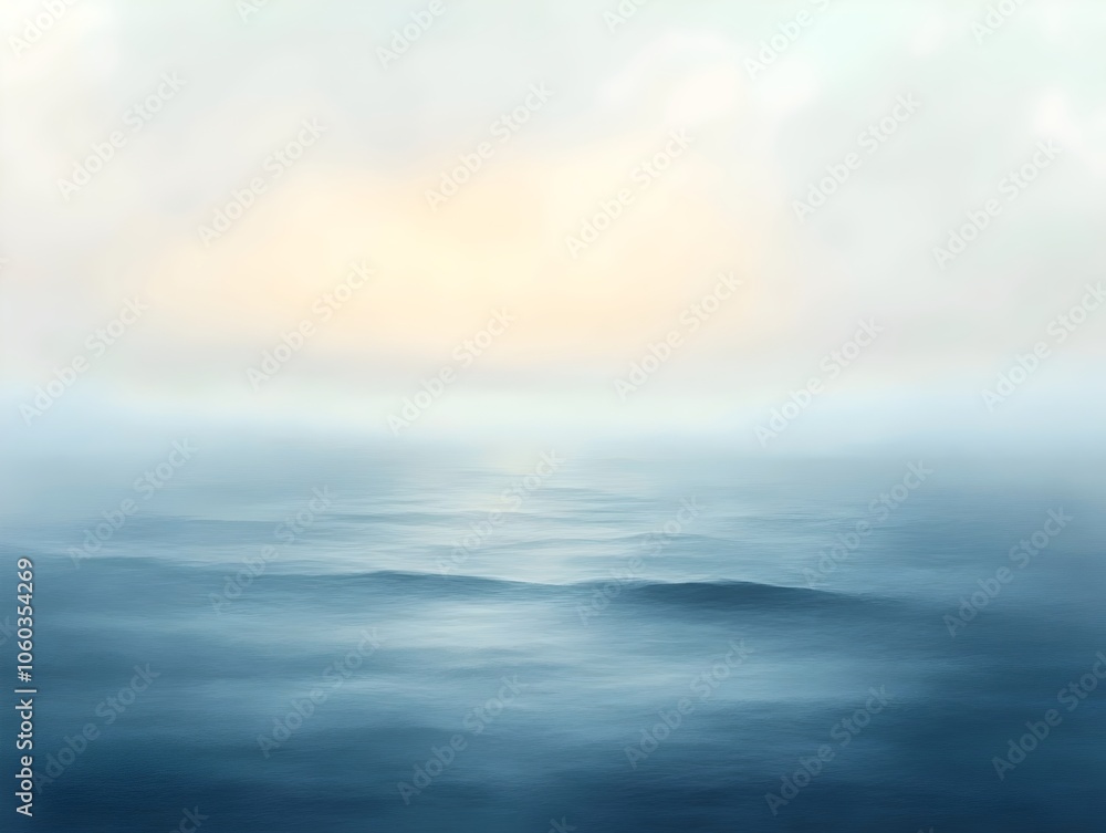 custom made wallpaper toronto digitalA serene view of the calm ocean at dawn, with soft pastel colors blending into a tranquil sky, evoking a sense of peace and tranquility.