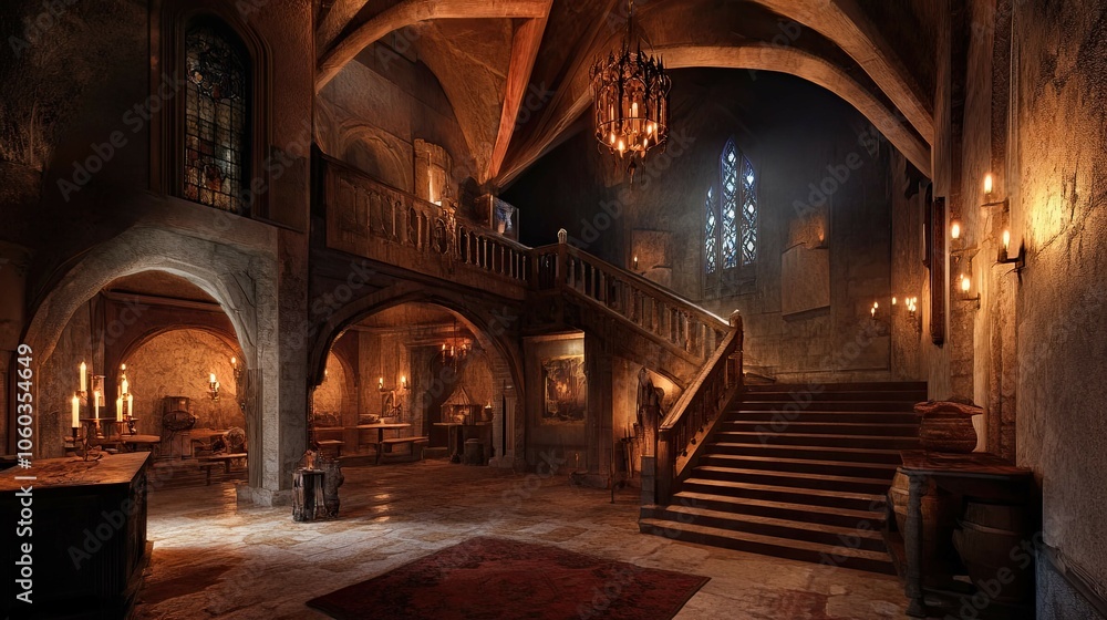 Obraz premium lofi magic fantasy world interior