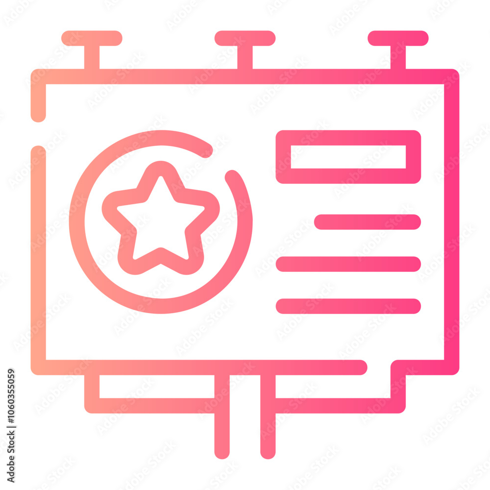billboard gradient icon billboard gradient icon