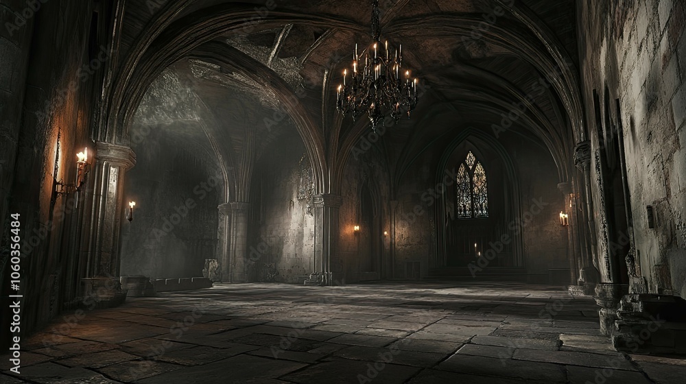 Obraz premium Vampire Castle in a Desolate Land interior