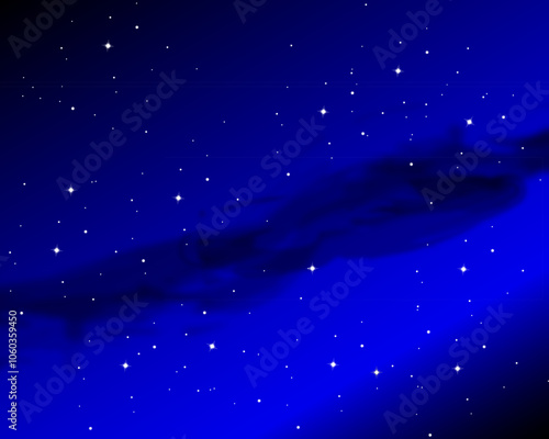 Night starry sky. Vector illustration