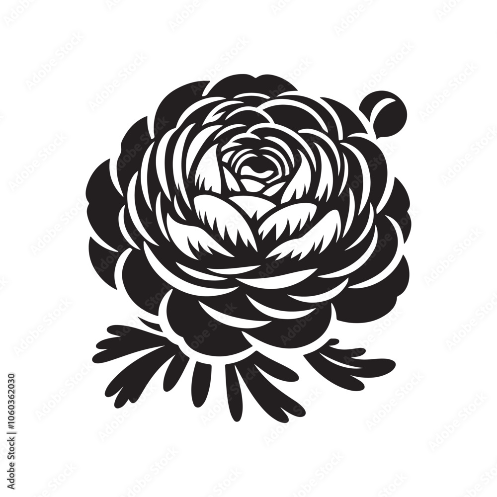 custom made wallpaper toronto digitalElegant Ranunculus Silhouette Vectors for Logo, Icon, and T-Shirt Designs