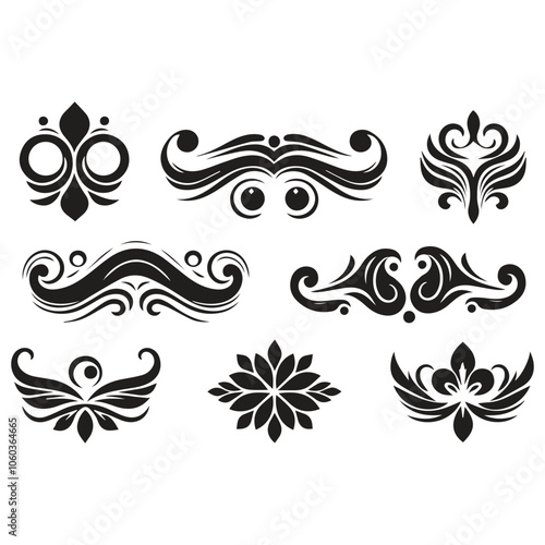 ornament Vintage Decorative Floral  Elements, ai generated