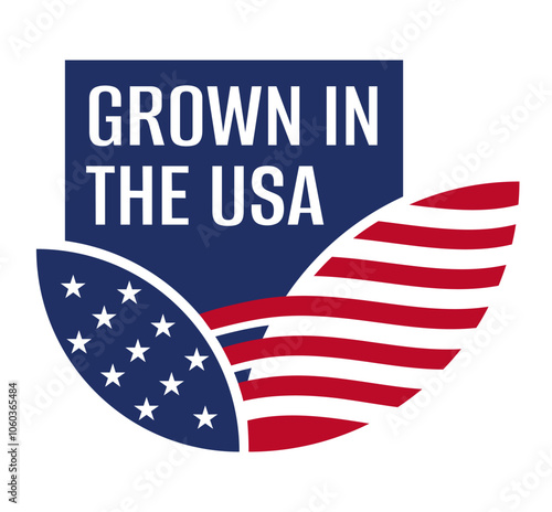 Grown in the USA - label for products
