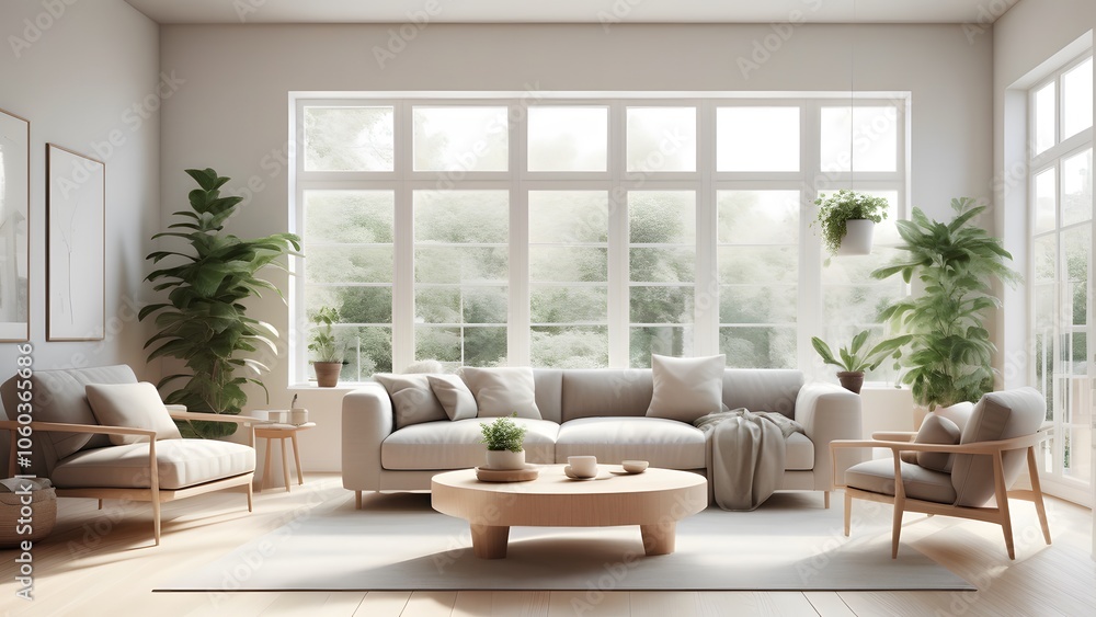 Modern Minimalist Living Space with Large Windows, Natural Light, and Earthy Decor Creating an Inviting Ambiance (46) Modern Minimalist Living Space with Large Windows, Natural Light, and Earthy Decor Creating an Inviting Ambiance (46)