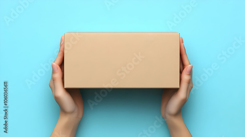 Hands Holding Cardboard Box...