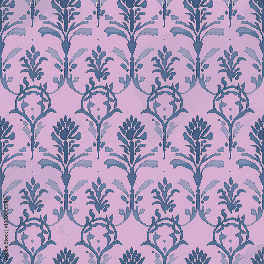 acanthus pattern, lavender surface design pattern, soft watercolor illustration acanthus pattern, lavender surface design pattern, soft watercolor illustration