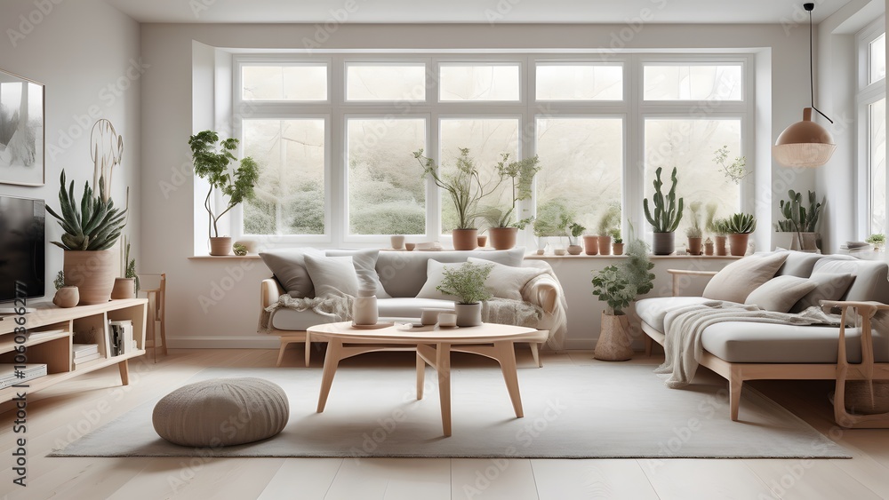Modern Minimalist Living Space with Large Windows, Natural Light, and Earthy Decor Creating an Inviting Ambiance (54) Modern Minimalist Living Space with Large Windows, Natural Light, and Earthy Decor Creating an Inviting Ambiance (54)