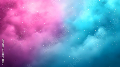 Abstract Background with Blue and Pink Clouds