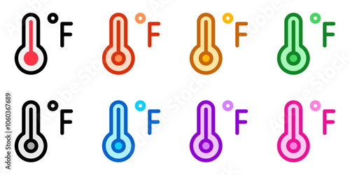 Editable fahrenheit thermometer vector icon. Part of a big icon set family. Perfect for web and app interfaces, presentations, infographics, etc