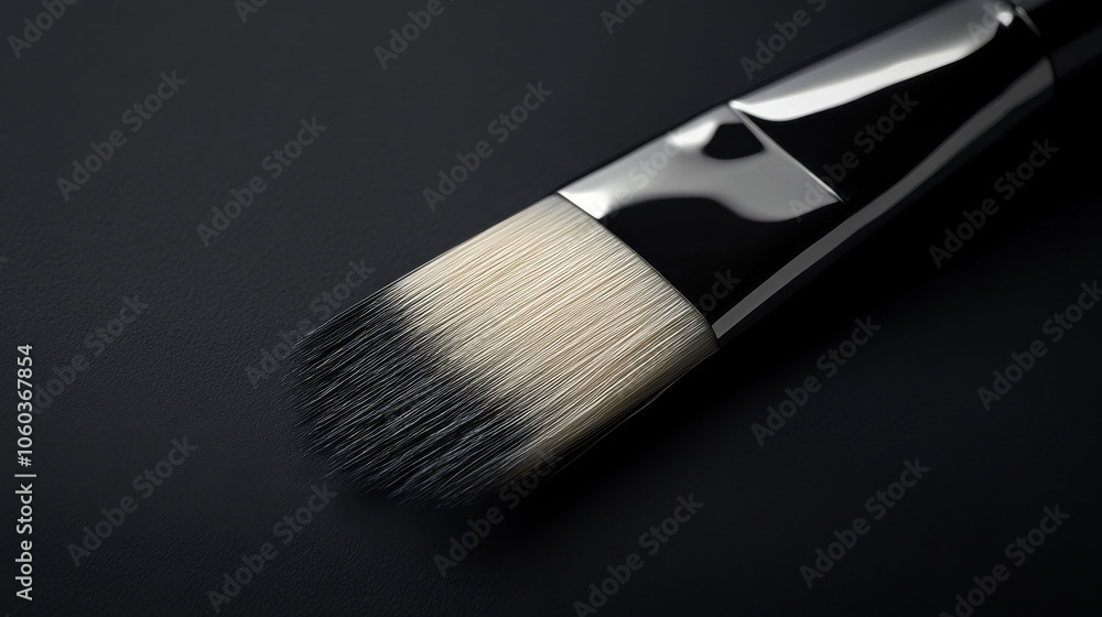 Fototapeta premium Glamorous makeup brush on background