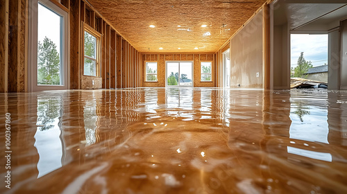 Flooded Interior of a New H...
