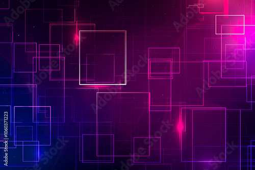 Vibrant digital background featuring abstract geometric shapes in shades of pink and blue, creating modern and dynamic visual effect