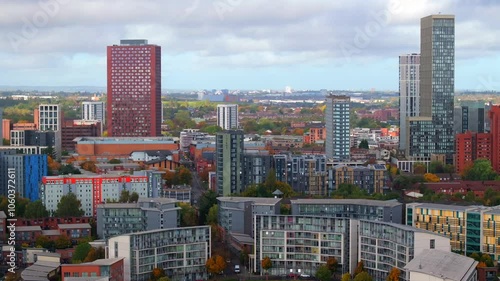 Birmingham England city skyline  photo