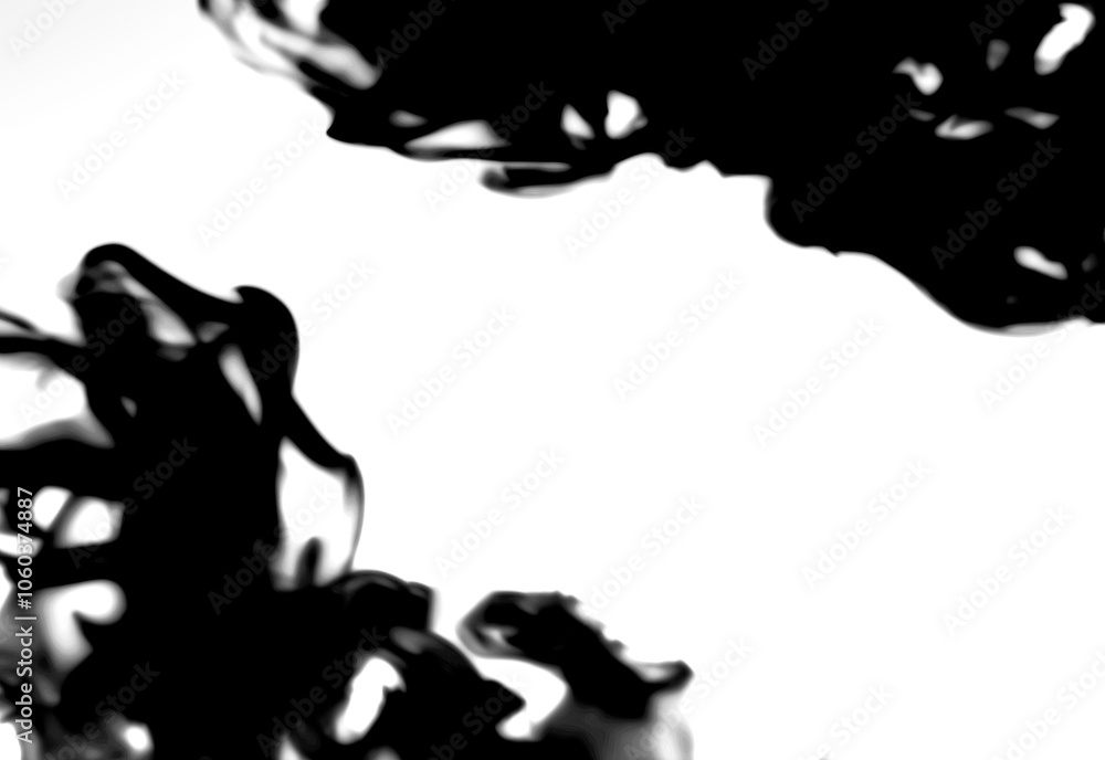 Naklejka premium Black smoke texture brush background
