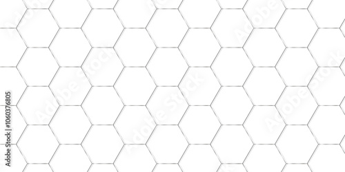 Abstract background with hexagonal geometric hexagon polygonal pattern background. 3d seamless bright white web cell and triangle abstract honeycomb background. white and gray backdrop wallpaper.