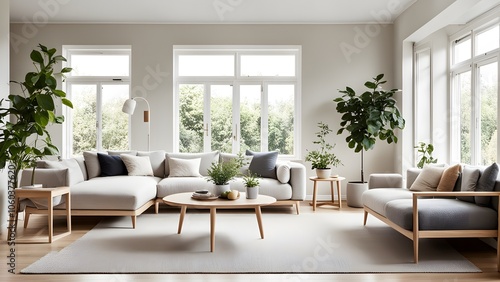 Beautifully Designed Living Room Combining Warm Tones, Wooden Furniture, and Indoor Plants for a Serene Retreat (73)