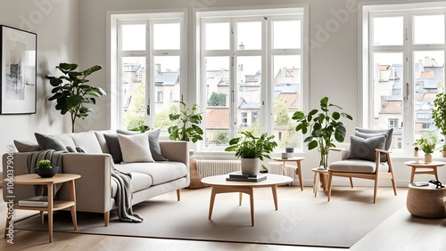 Beautifully Designed Living Room Combining Warm Tones, Wooden Furniture, and Indoor Plants for a Serene Retreat (88)