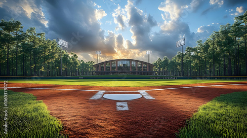 Baseball Field Illustration...