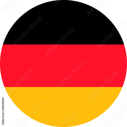 A vibrant vector illustration of a round element in colors of German flag in a cartoon style. Germany's national pride through its bold and patriotic hues. German language and culture. Illustration is Free Download A vibrant vector illustration of a round element in colors of German flag in a cartoon style. Germany's national pride through its bold and patriotic hues. German language and culture. Illustration is - GFXLoad