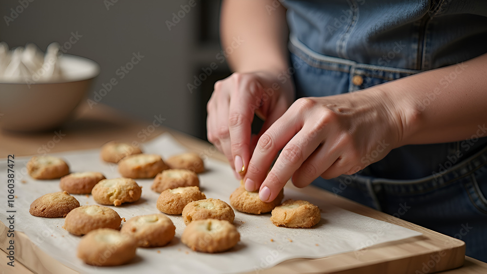person preparing cookies person preparing cookies