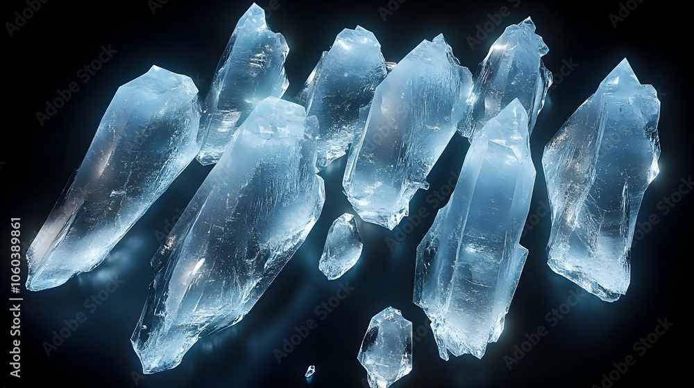 Crystals 3D Render Crystals 3D Render