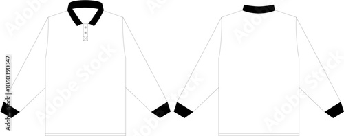 Ringer Polo Shirt Long Sleeves