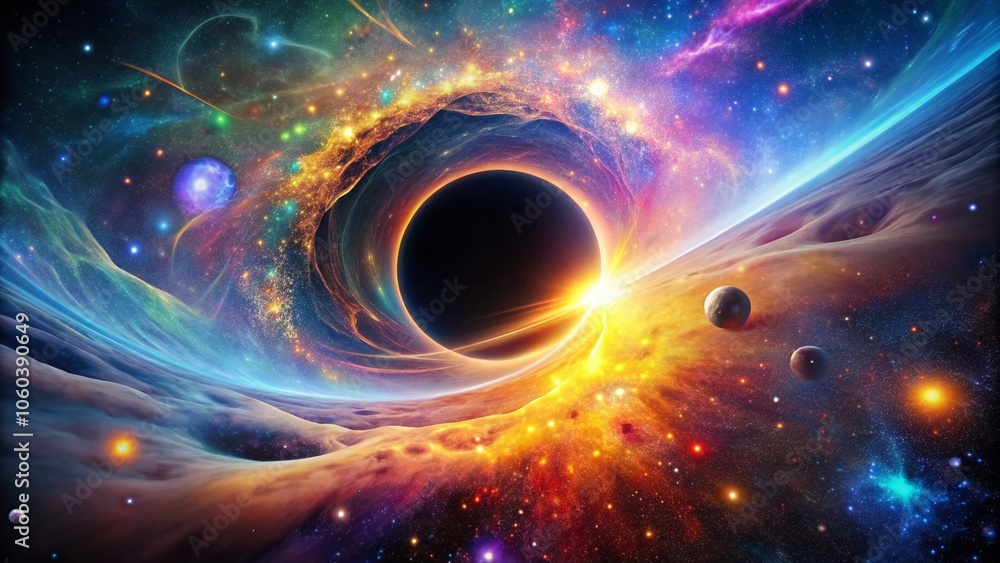 Abstract Beauty of a Black Hole: A Stunning 3D Galaxy Design with Supernova Flare, Glowing Light, and Cosmic Singularity for Space-themed Wallpaper Abstract Beauty of a Black Hole: A Stunning 3D Galaxy Design with Supernova Flare, Glowing Light, and Cosmic Singularity for Space-themed Wallpaper