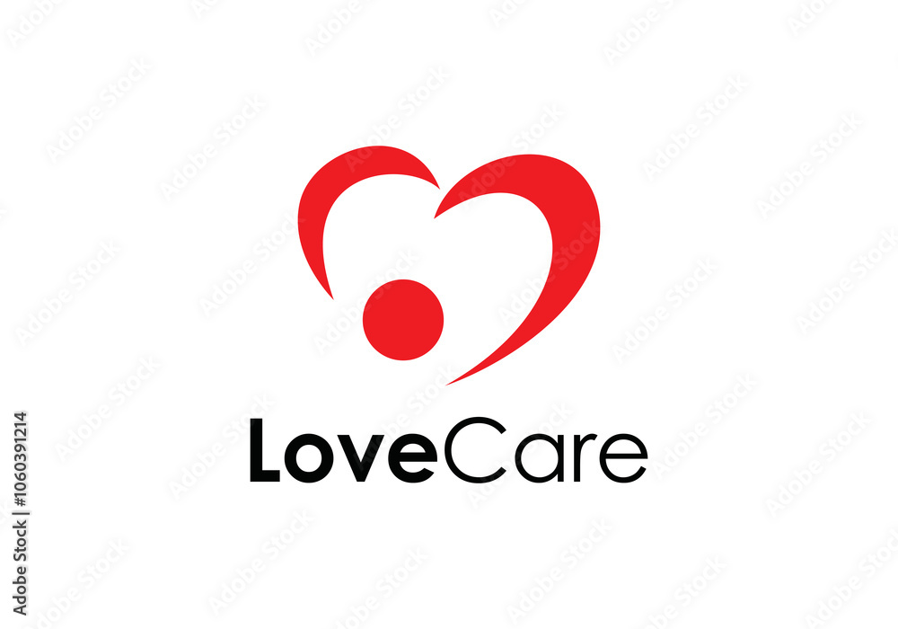 custom made wallpaper toronto digitallove heart with people health care logo vector design