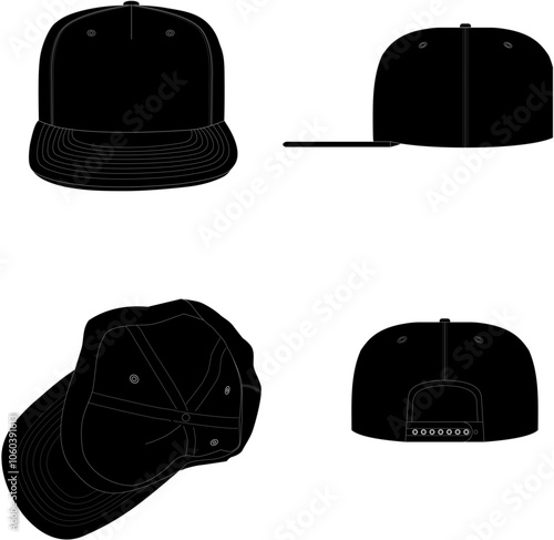 Snapback Hat Template 