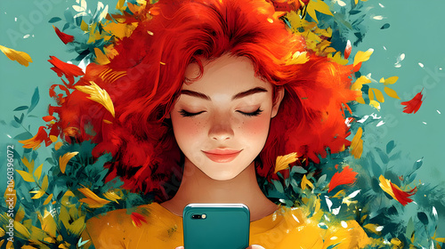 Digital Illustration of Wom...