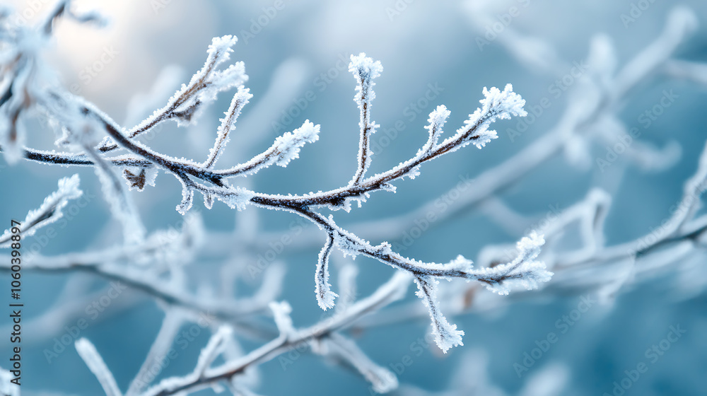 branches covered with hoarfrost branches covered with hoarfrost