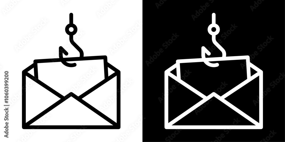 ofvs752 OutlineFilledVectorSign ofvs - phishing vector icon . spam email . isolated transparent . outline and filled version . AI 10 / EPS / PNG . g12098