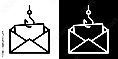 ofvs752 OutlineFilledVectorSign ofvs - phishing vector icon . spam email . isolated transparent . outline and filled version . AI 10 / EPS / PNG . g12098