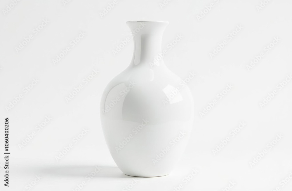 The porcelain vase stands tall against a clean, minimalist backdrop, highlighting its smooth, glossy surface and simple elegance, perfect for floral arrangements The porcelain vase stands tall against a clean, minimalist backdrop, highlighting its smooth, glossy surface and simple elegance, perfect for floral arrangements
