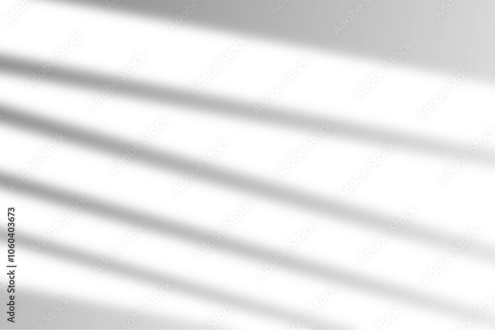 Fototapeta premium Blurred shadow effect from window isolated on transparent background. Soft light and shadow overlay. Modern decoration design elements, Mock up, template. Shadow png