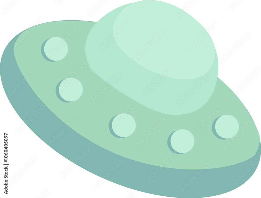 Vector flying saucer element in a cartoon style. Mystery of the cosmos, a UFO, Halloween symbol. The illustration is suitable for web design, online shop, print, and social media posts. The icon is is Vector flying saucer element in a cartoon style. Mystery of the cosmos, a UFO, Halloween symbol. The illustration is suitable for web design, online shop, print, and social media posts. The icon is is
