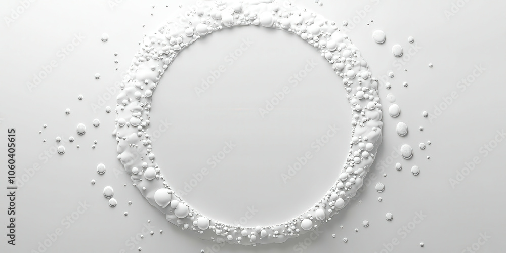 A white circle with many small dots in it A white circle with many small dots in it