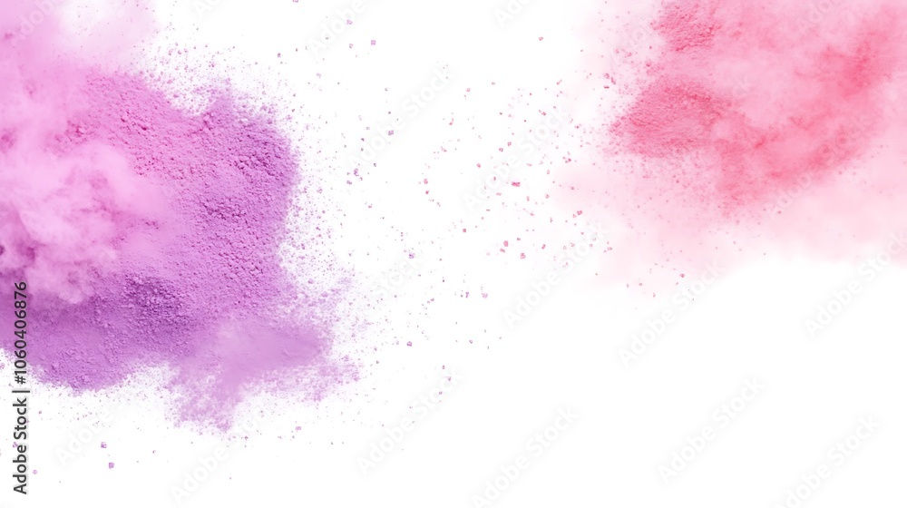Abstract Pink and Purple Powder Explosion Blank Background with Copy Space for Design Projects Abstract Pink and Purple Powder Explosion Blank Background with Copy Space for Design Projects