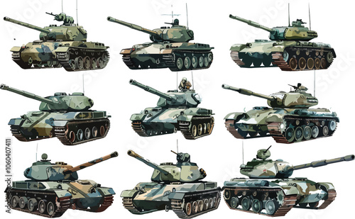 army tank watercolor clipart	