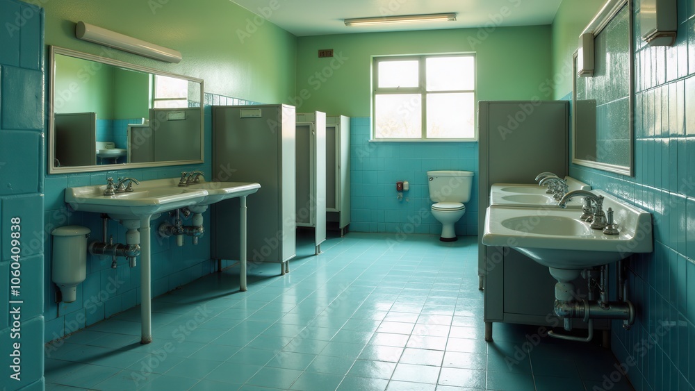 User-friendly school restroom with intuitive layout. User-friendly school restroom with intuitive layout.
