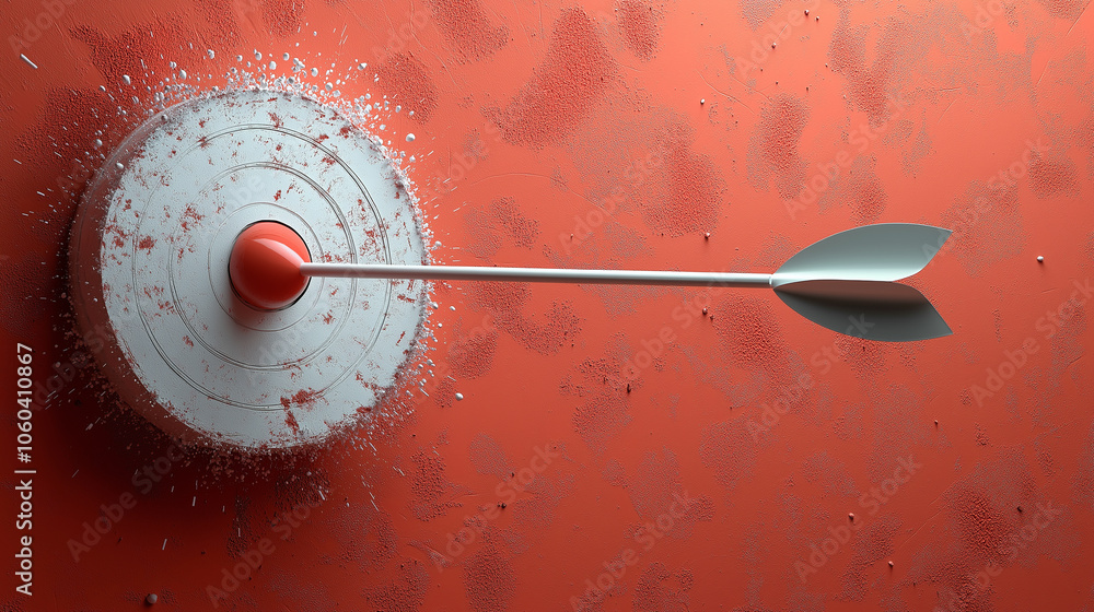 3D Vector Illustration of an arrow shooting out with a target in front. Achievement aiming at the goal. 3D Vector Illustration of an arrow shooting out with a target in front. Achievement aiming at the goal.