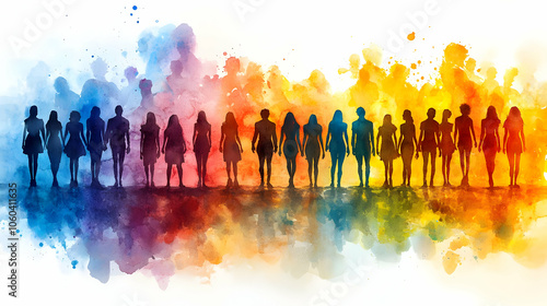 Silhouettes of People on Wa...