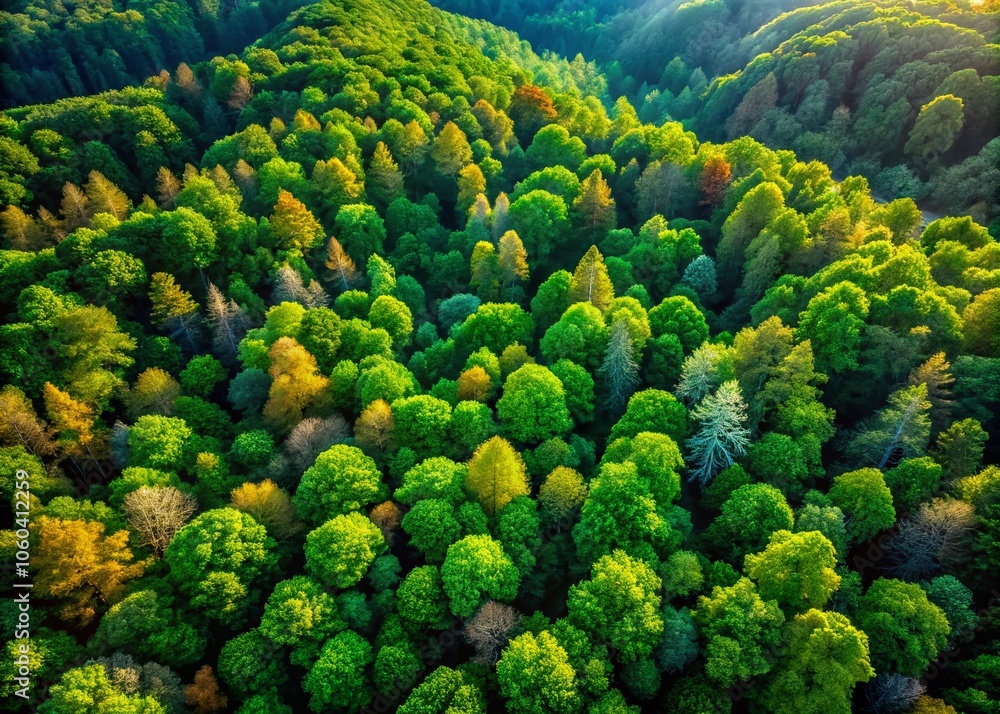 Aerial View of Lush Green Forests Showcasing Sustainable Resources and Ecological Balance Aerial View of Lush Green Forests Showcasing Sustainable Resources and Ecological Balance